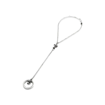 Chrome Hearts NTFL Bracelet Chain w/ Baby Fat Ring "Silver"