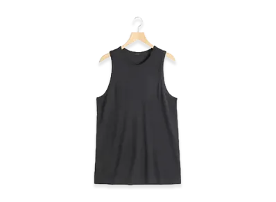 COMOLI Summer Wool Tank Top "Charcoal"