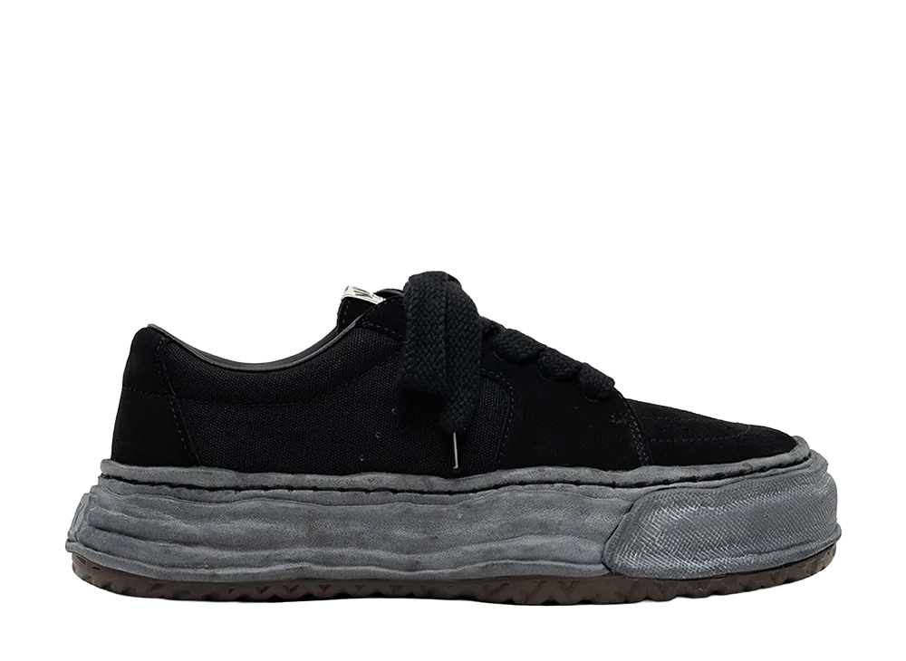 Maison MIHARA YASUHIRO ERIC OG Sole Overdyed Mix Material Low-top Sneakers "Black/Black"