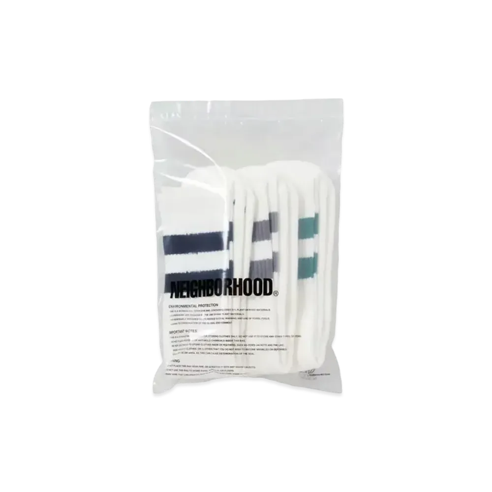 NEIGHBORHOOD Classic 3Pac Long Socks "White"