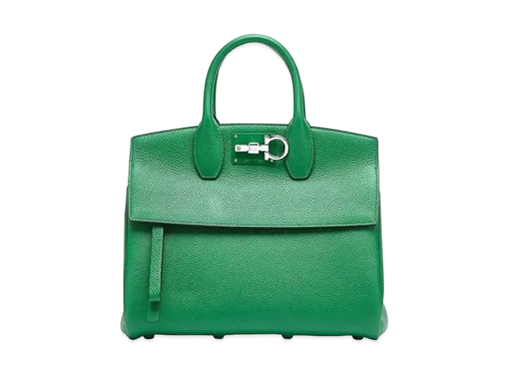 Salvatore Ferragamo Studio Bag (S) "Scrubs Green"