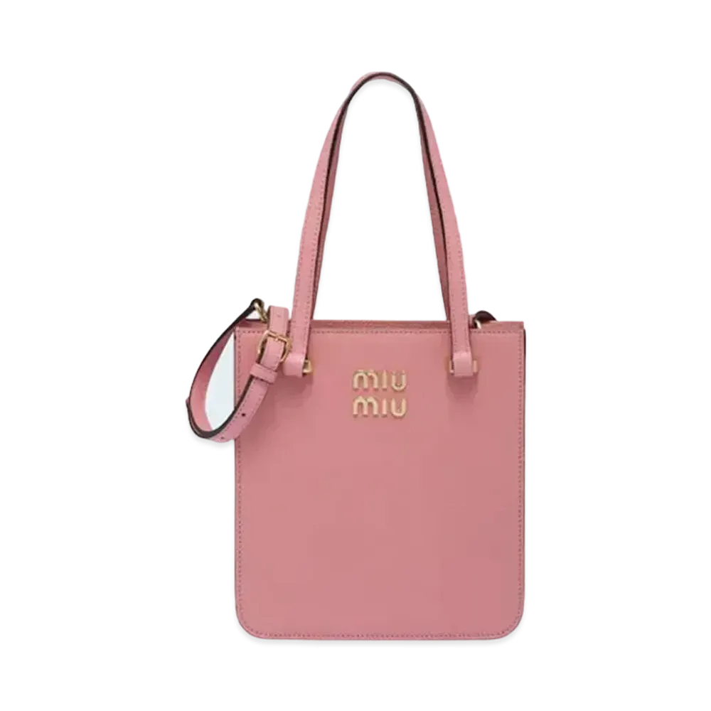 MIU MIU Madras Leather Handbag "Pink"