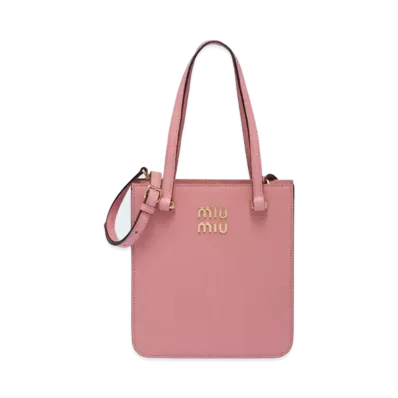 MIU MIU Madras Leather Handbag "Pink"