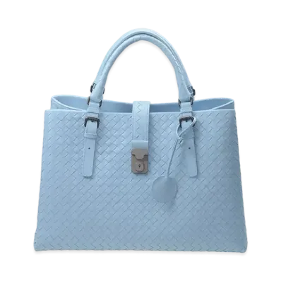 Bottega Veneta Lambskin Hand Bag "Light Blue"
