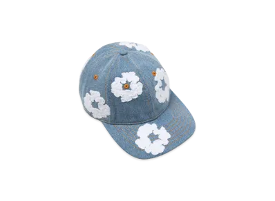 DENIM TEARS Cotton Wreath Raw Denim Cap "Light Wash"