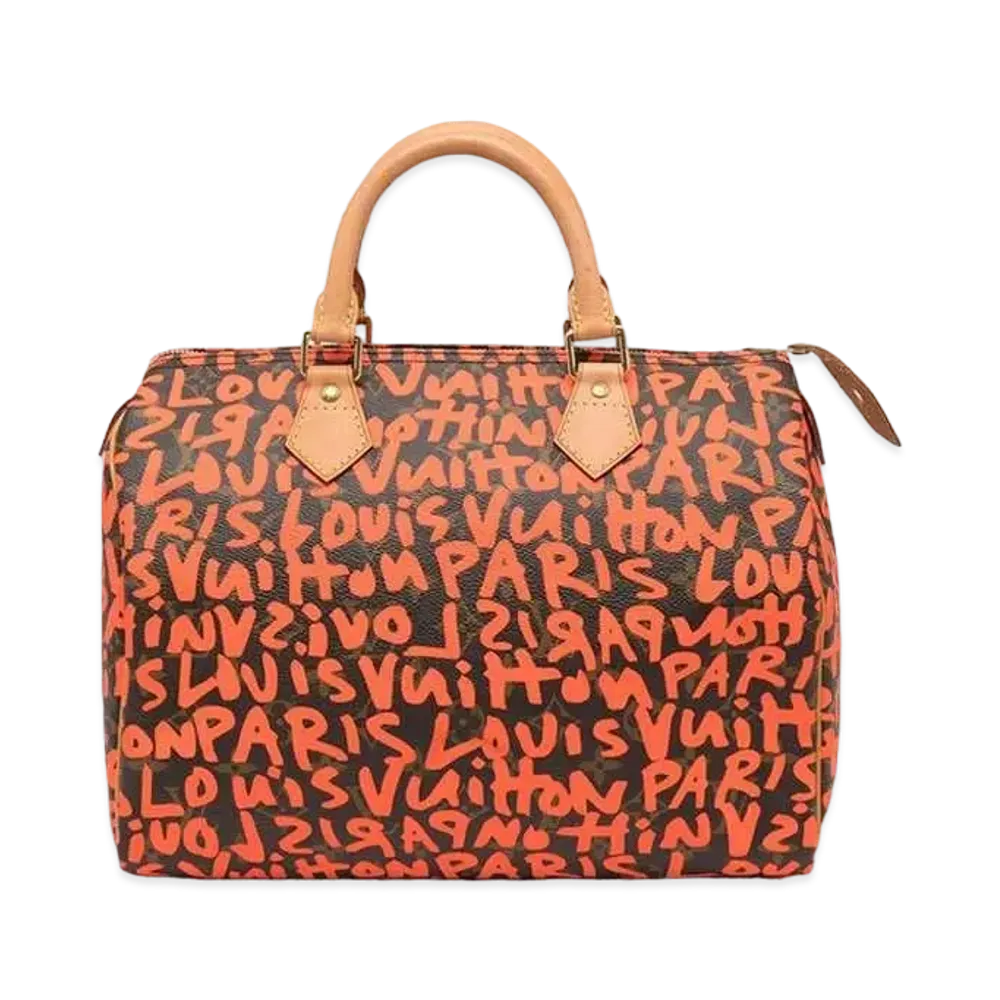 Louis Vuitton Speedy 30 Monogram Graffiti Stephen Sprouse Collection "Orange"