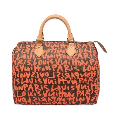Louis Vuitton Speedy 30 Monogram Graffiti Stephen Sprouse Collection "Orange"