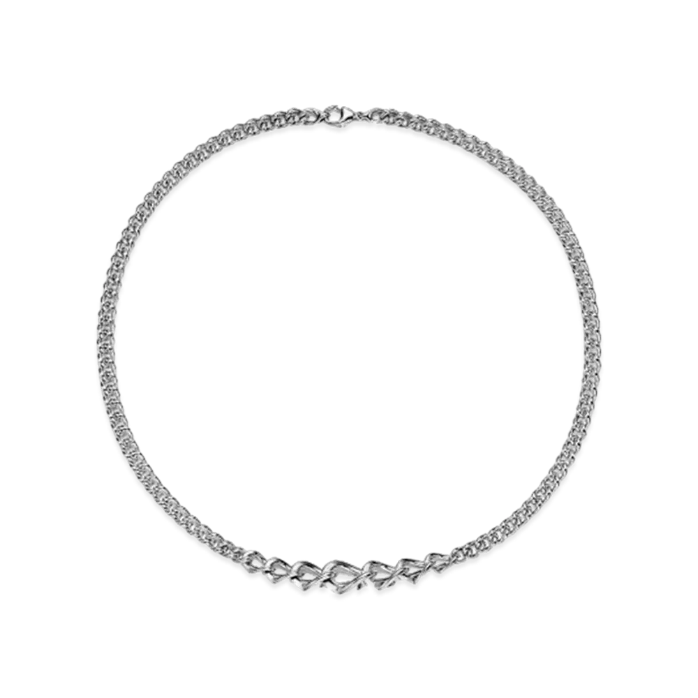 Tiffany & Co. Tiffany Forge Graduated Link Necklace in High-Polished "Silver"