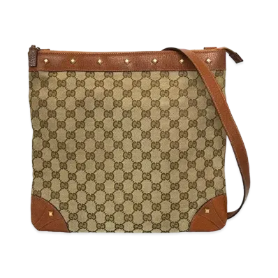 Gucci GG Supreme Studs Shoulder Bag "Camel"