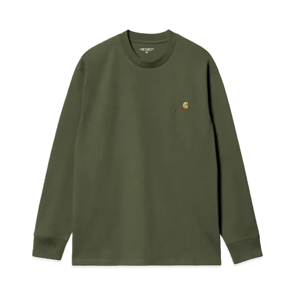 Carhartt WIP L/S American Script T-Shirt "Tarragon"