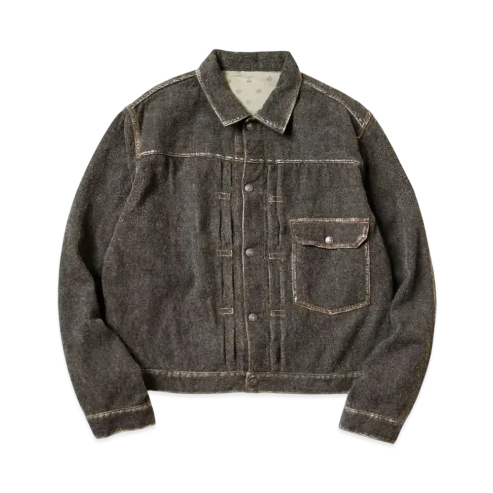 KAPITAL Twill Aging Wool 1st Jacket "Charcoal"