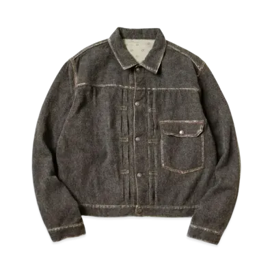 KAPITAL Twill Aging Wool 1st Jacket "Charcoal"