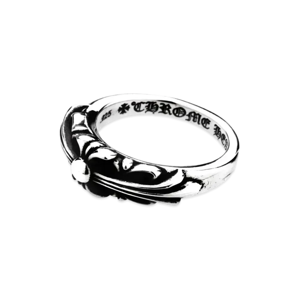Chrome Hearts Baby Classic Floral Cross Ring "Silver"