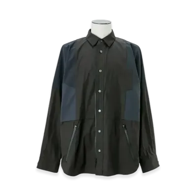 sacai Poplin x Taslan Nylon Shirt "Black"