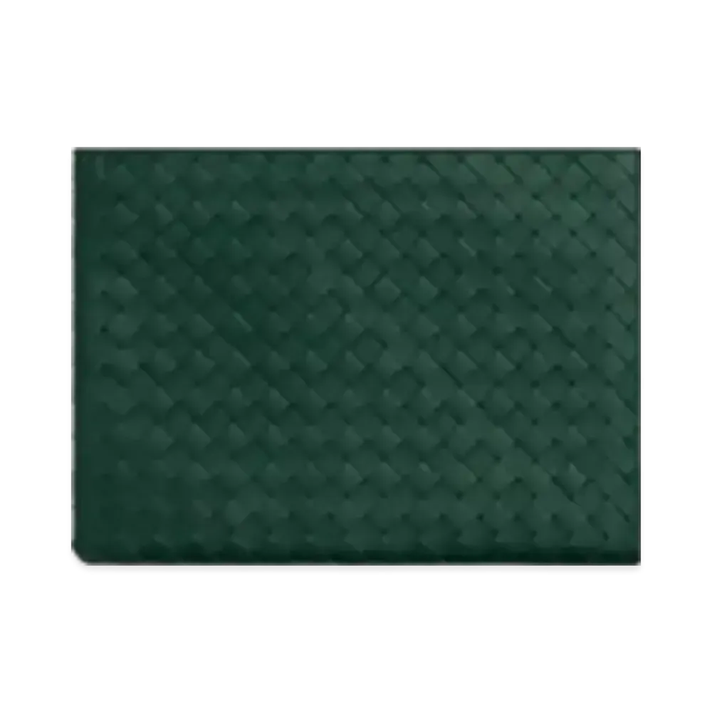 Bottega Veneta Intrecciato Half Zipped Pouch "Emerald Green/Space"
