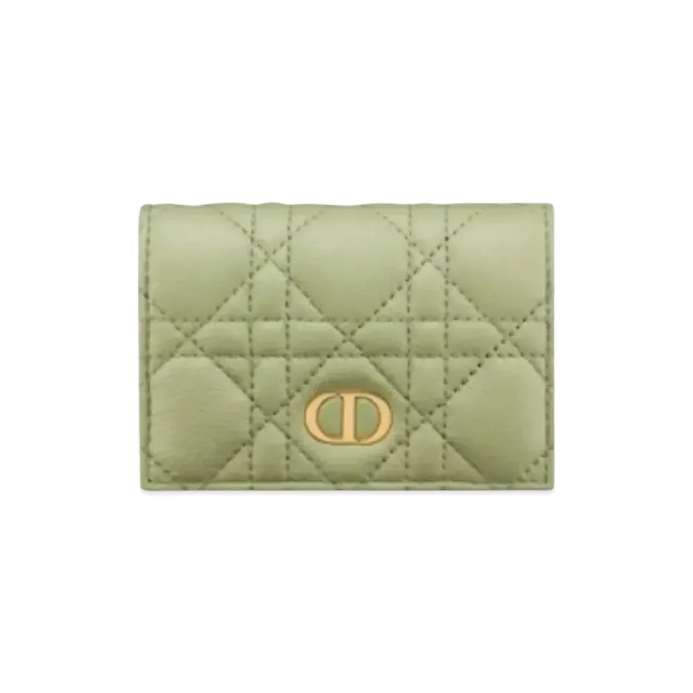 Dior Caro XS Wallet "Pastel Green"