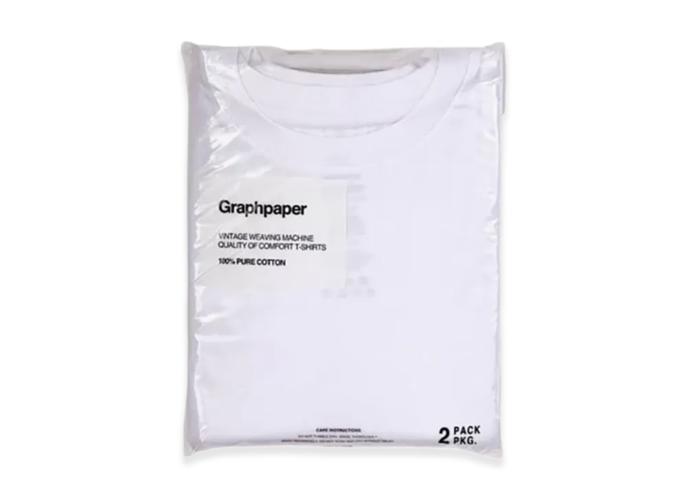 Graphpaper 2-Pack Crew Neck Tee "White"