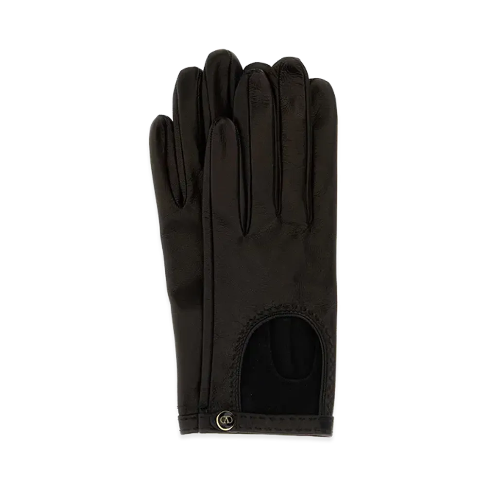 Valentino Women's Leather Gloves "Black"