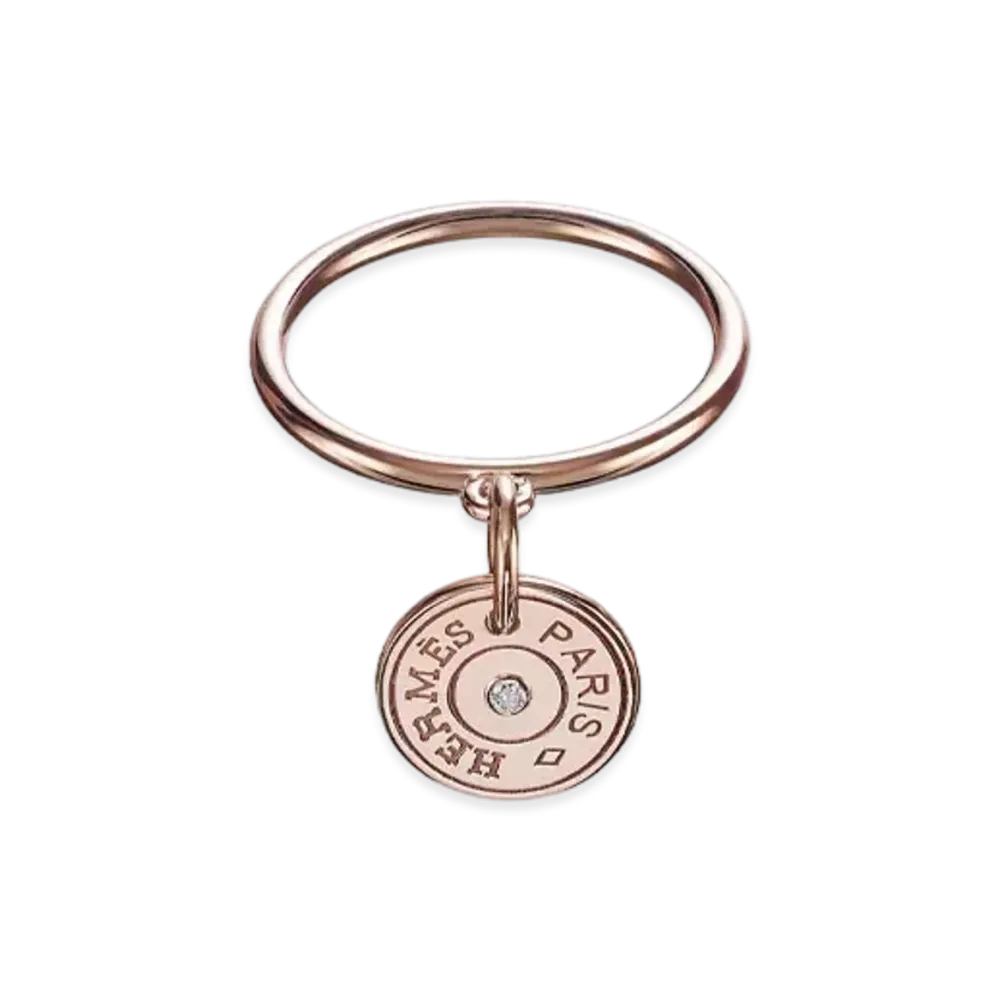 Hermes Gambade Ring "Pink Gold/Diamond"