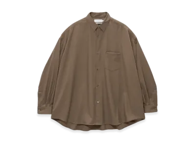 Graphpaper Extra Fine Wool L/S Oversized Regular Collar Shirt "Brown"