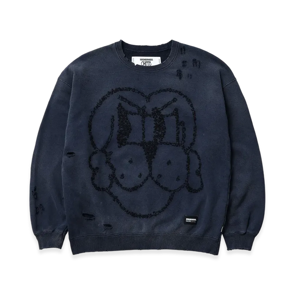 NEIGHBORHOOD x CHITO Savage Sweat Shirt LS "Black"