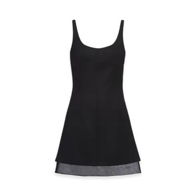 PRADA Women's Wool Mini Dress "Black"
