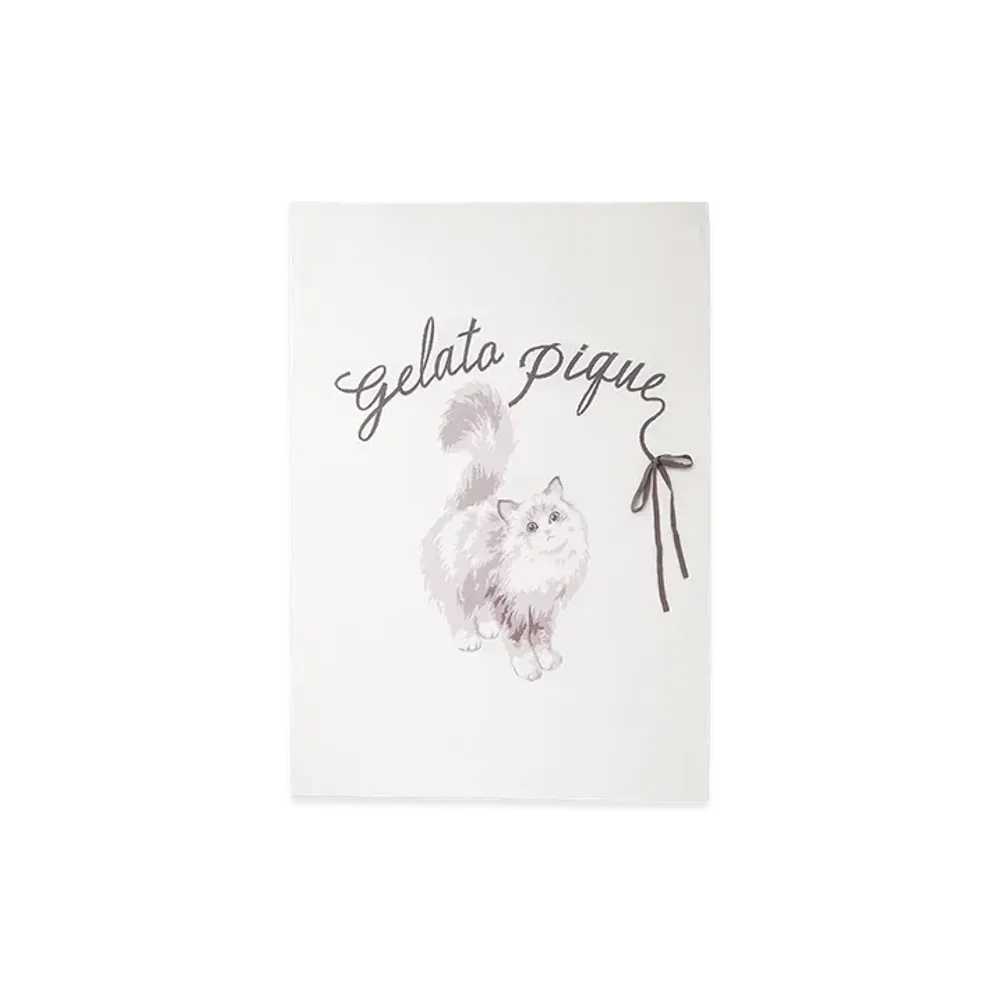 GELATO PIQUE Sleep Cat Jacquard Multi Cover "Off White"