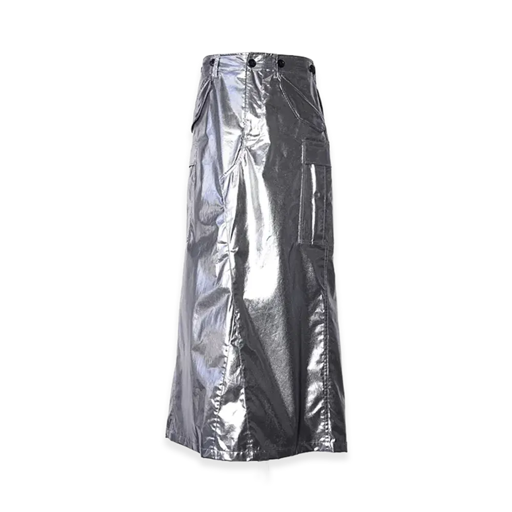 JUNYA WATANABE Women's Silver Printed Cargo Skirt "Silver"