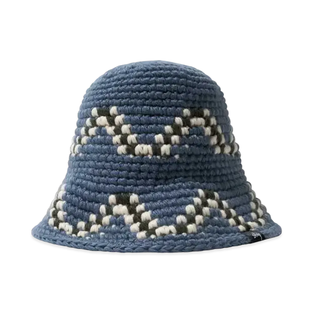 Stussy GIZA KNIT BUCKET HAT "Blue"