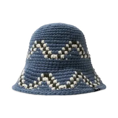 Stussy GIZA KNIT BUCKET HAT "Blue"
