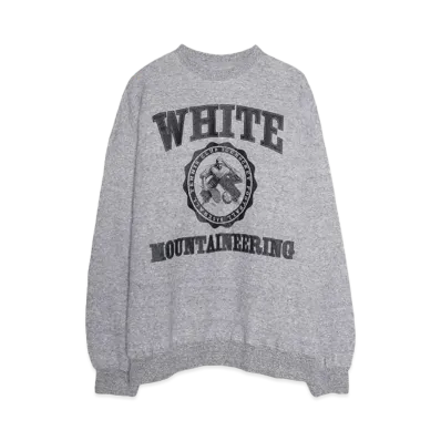 White Mountaineering COLLEGE LOGO SWEAT SHIRT "GRAY"