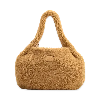 TOD'S Shirt Hobo Bag In Sheepskin Small "Beige"