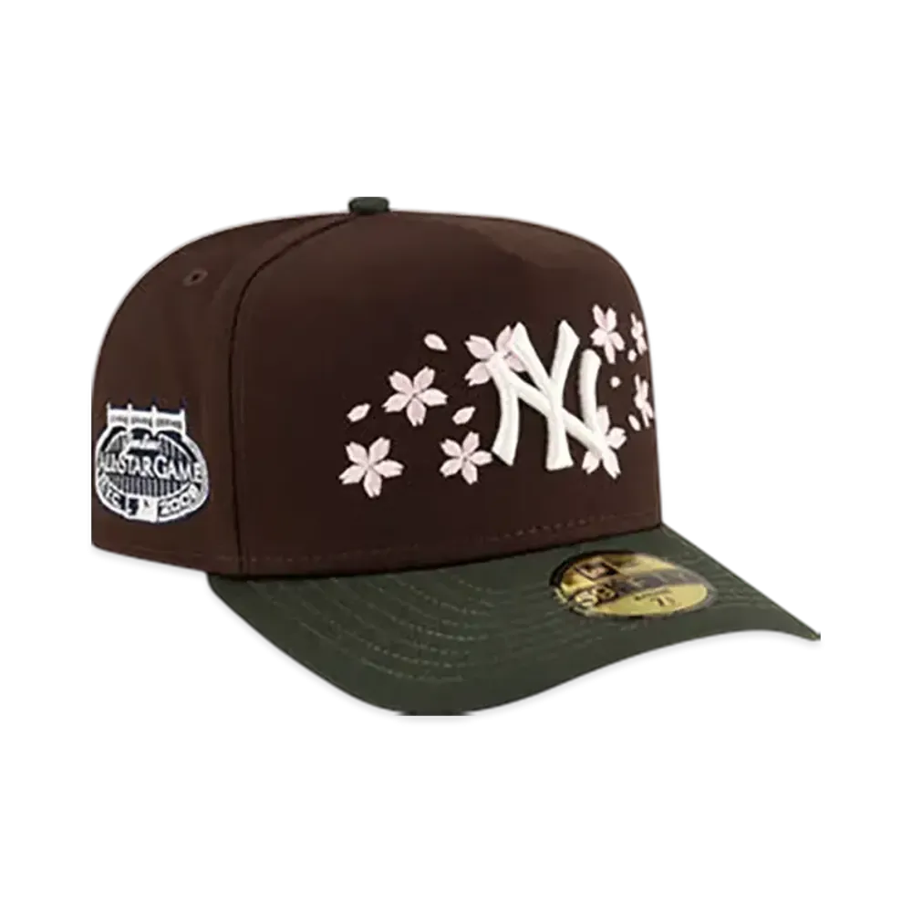 NEW ERA Just Caps Cherry Blossom 59Fifty A-Frame Fitted New York Yankees "Brown/Green"