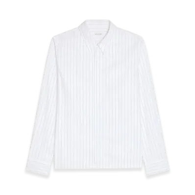 DRIES VAN NOTEN Cotton Zip Shirt "Navy"
