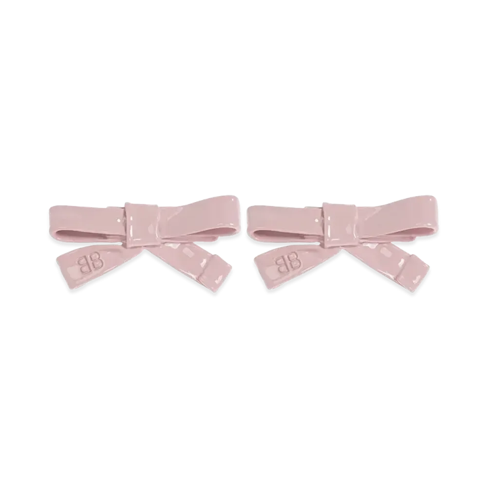 BALENCIAGA Bow Detail Ribbon Earrings "Pink"