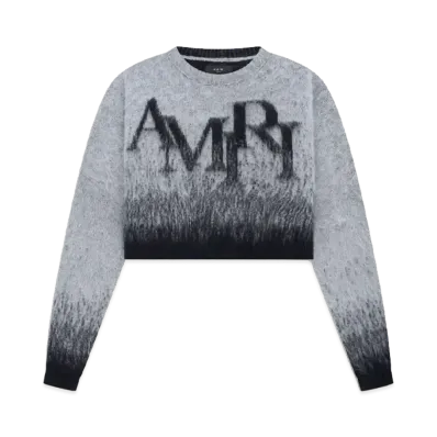 AMIRI Staggered Ombre Crew "Gray"