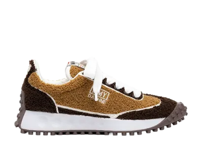 Maison MIHARA YASUHIRO Women's DAPHNE OG Sole Chenille Embroidey Canvas Low-top Sneaker "Brown"