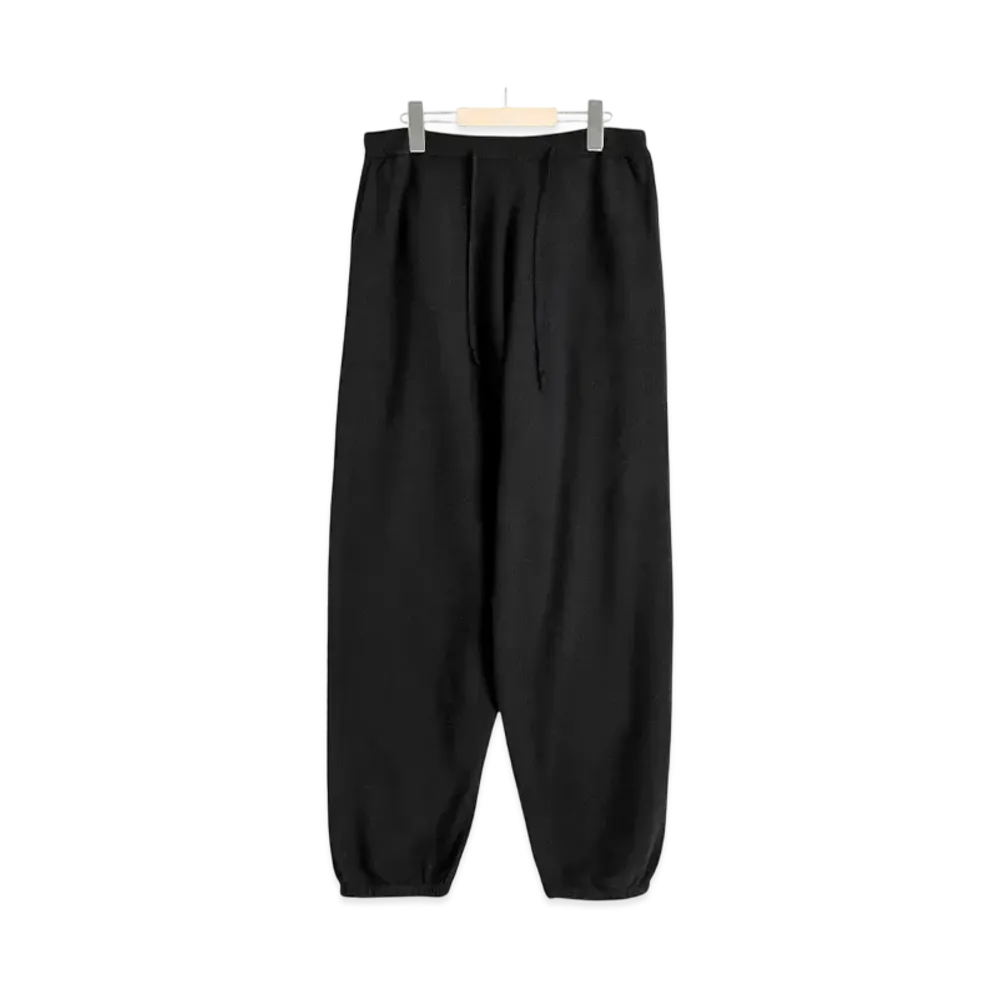 COMOLI Wool Knit Trousers "Black"