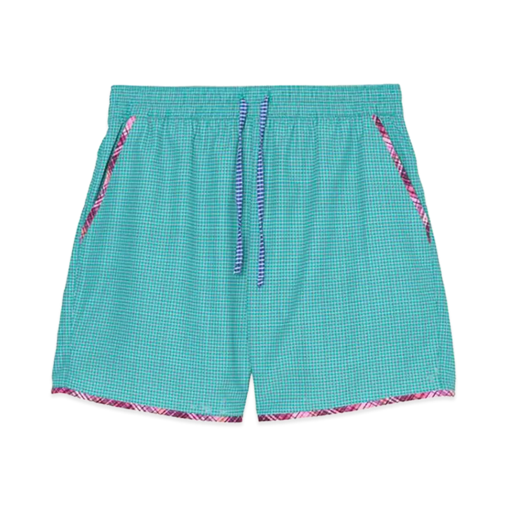ZARA x Bad Bunny Benito Antonio Contrast Check Long Swimwear "Green"