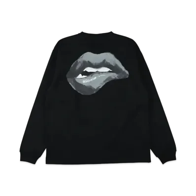 WIND AND SEA Lip L/S Tee "Black Black"