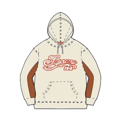 Supreme Paneled Script Hooded Sweatshirt "Natural"