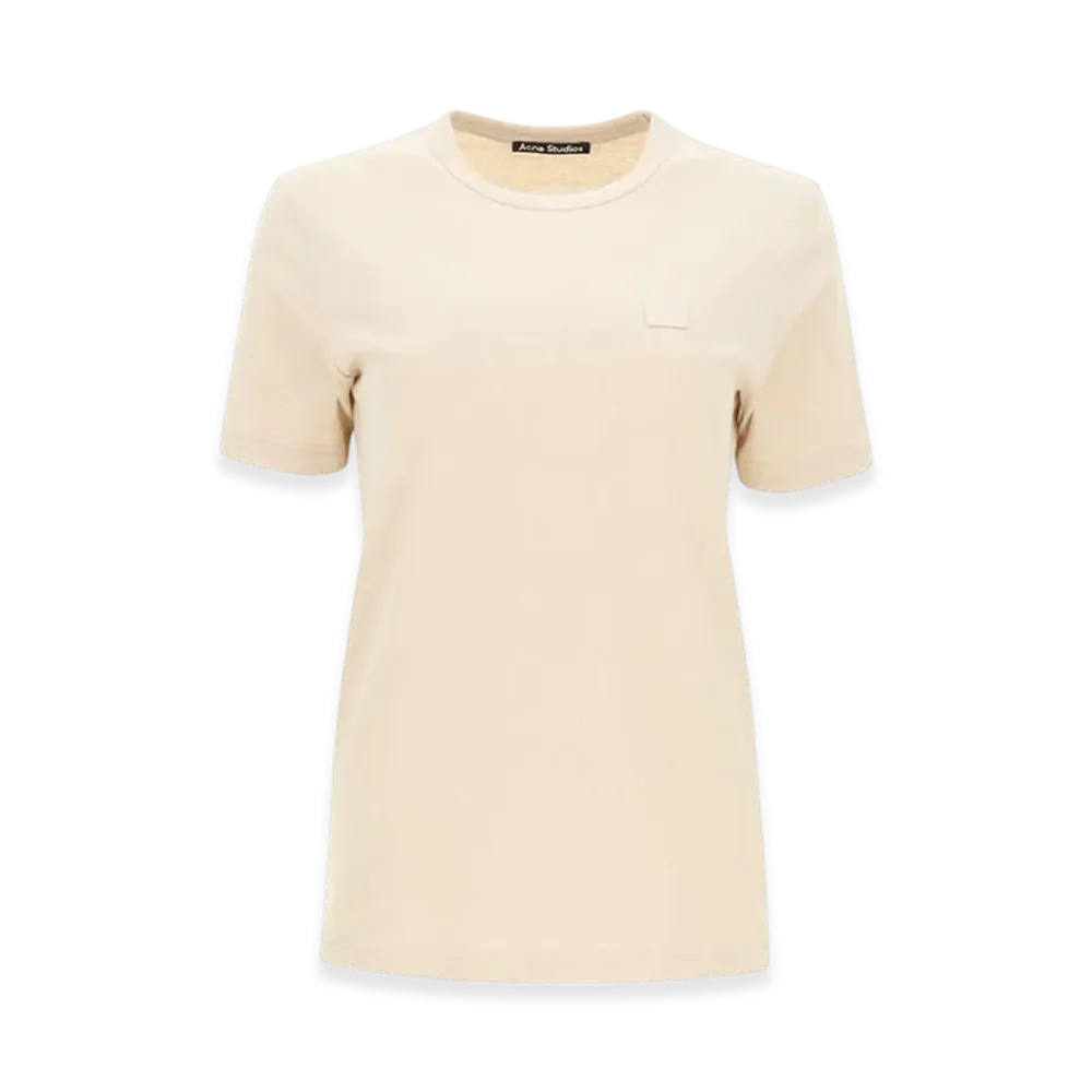 Acne Studios Ellison Face Slim-Fit Crewneck T-Shirt "Oatmeal Melange"
