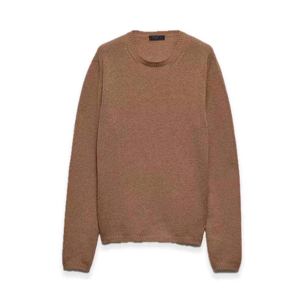 PRADA Cashmere Crewneck Sweater "Beige"