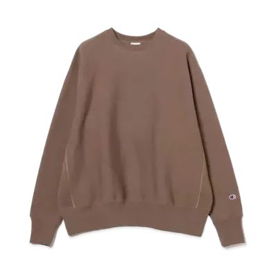 BEAMS x Champion x MIN-NANO Crew Neck Sweatshirts "Medium Brown"