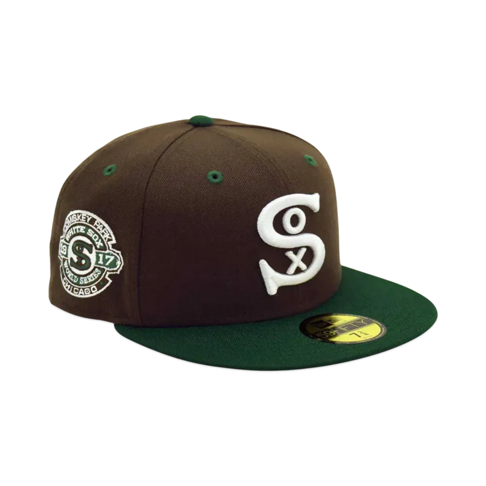 NEW ERA x THE CAP 'deep forest' 59Fifty Chicago White Sox "Walnut/Dark Green"