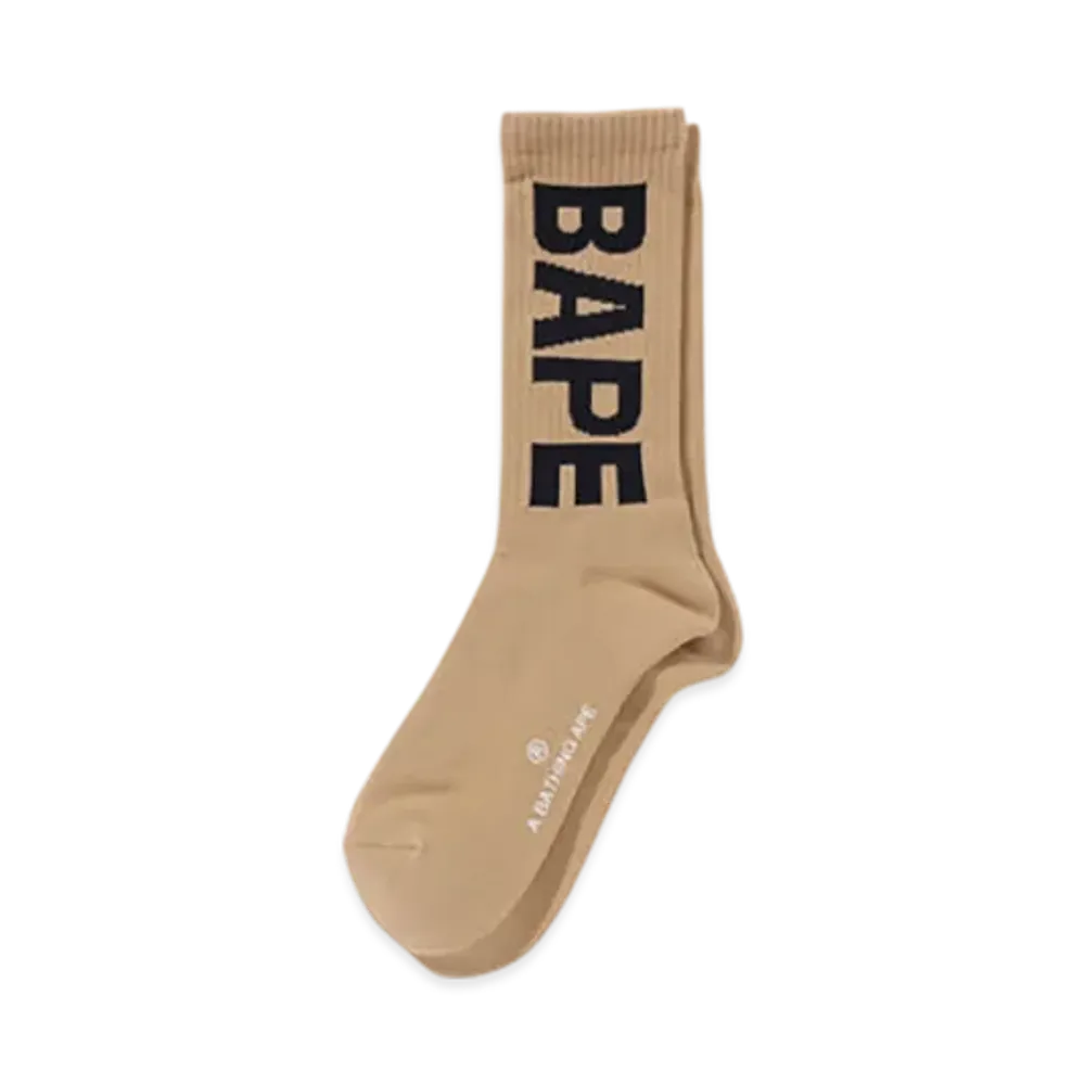 A BATHING APE Bape Socks "Beige"