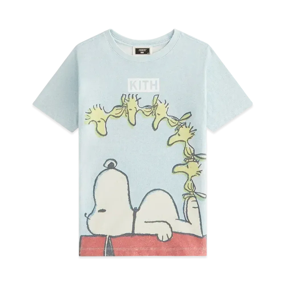 Kith Kids for Peanuts Woodstock Doghouse Vintage Tee "Glisten"