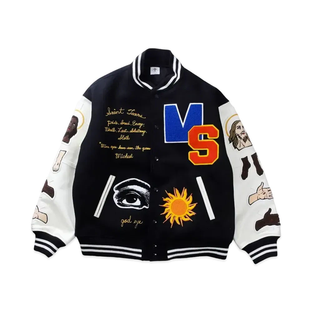 SAINT Mxxxxxx x DENIM TEARS [SAINT TEARS] STUDIUM JACKET "Black"