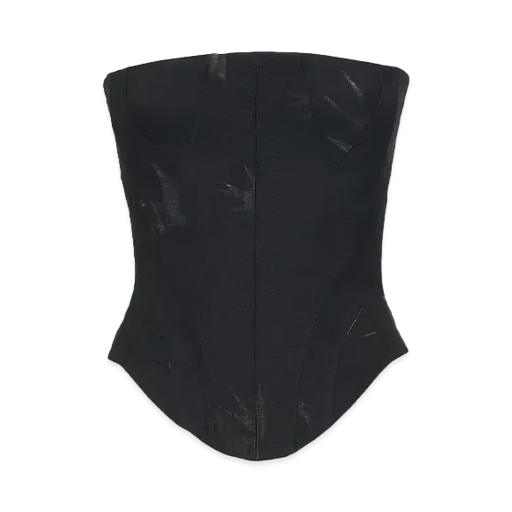 Alexander McQUEEN Swallow Jacquard Corset "Black"