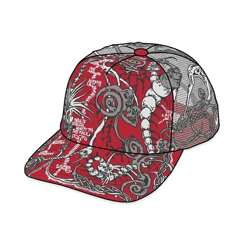 Supreme Wombat Embroidered Mesh Back 6-Panel "Red"